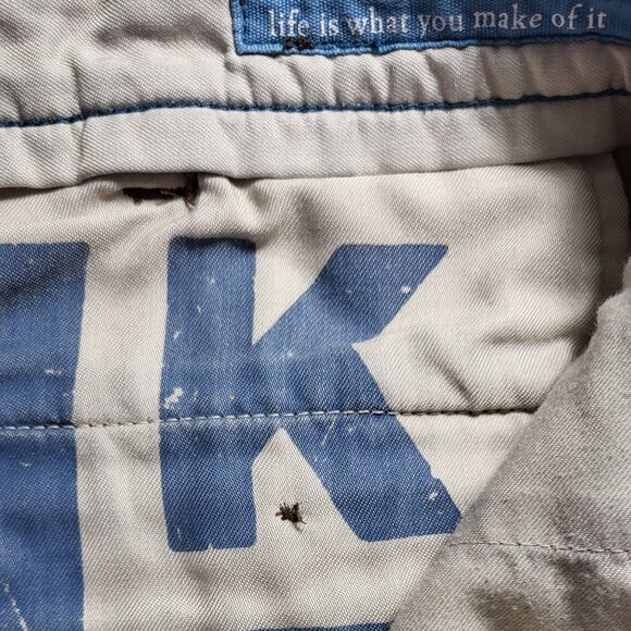 Haggar LK Life Khaki 34x34 Flat Front Relaxed Straight Chino Pants Beige - Picture 4 of 11